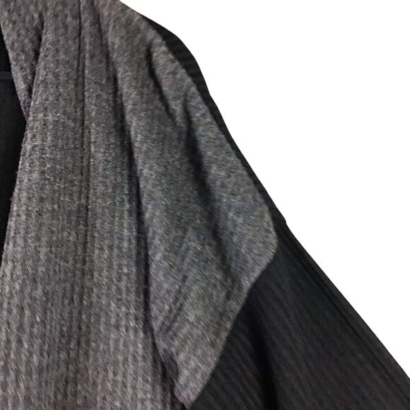 Bobeau Women’s Size Small Open Front Cardigan Lightweight Gray Black Colorblock - Picture 5 of 11